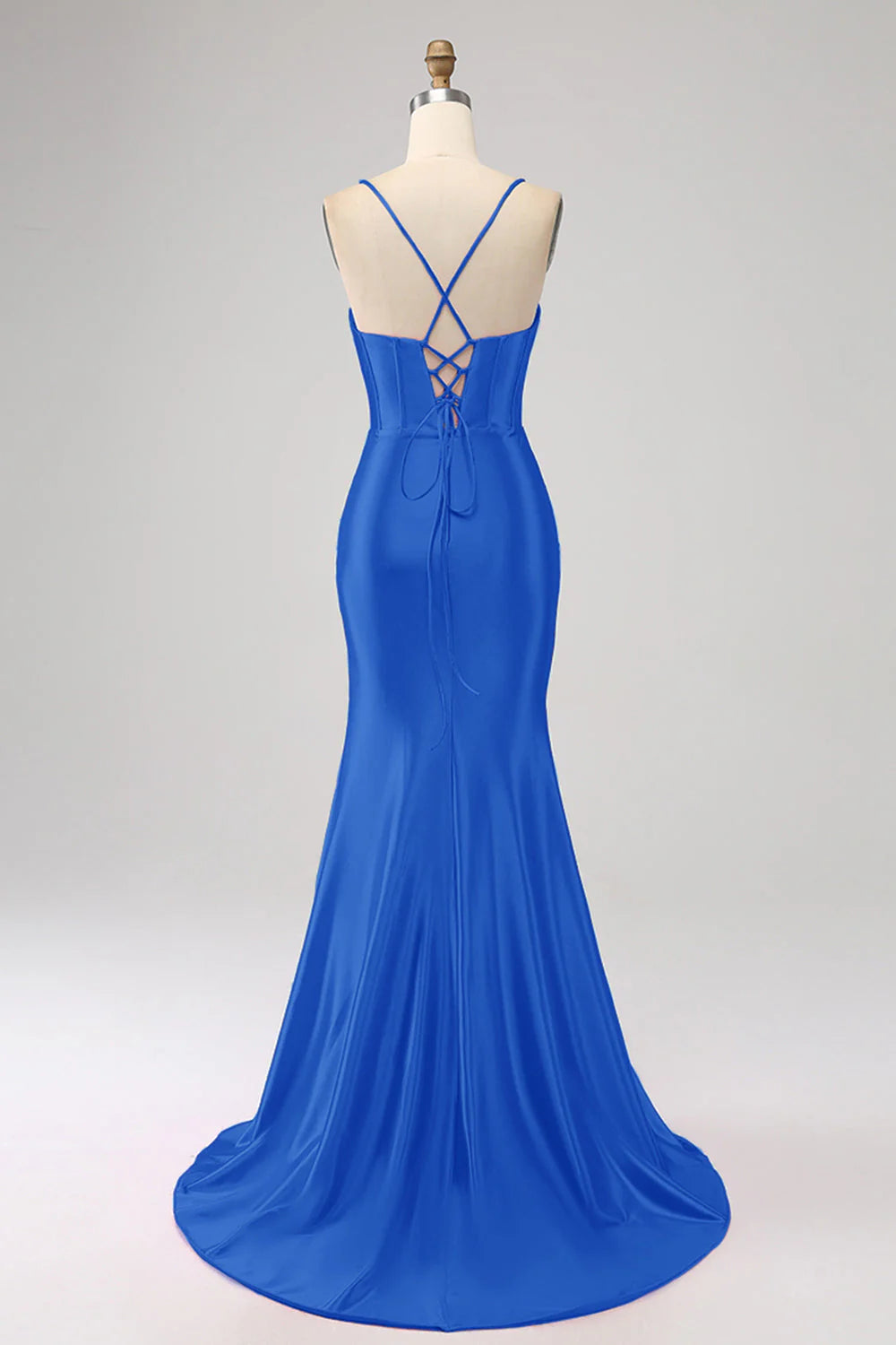 Stunning Mermaid Spaghetti Straps Long Prom Dress