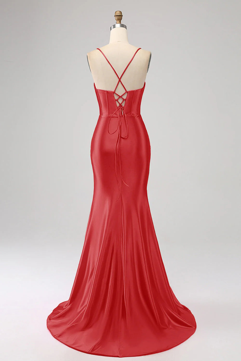 Stunning Mermaid Spaghetti Straps Long Prom Dress