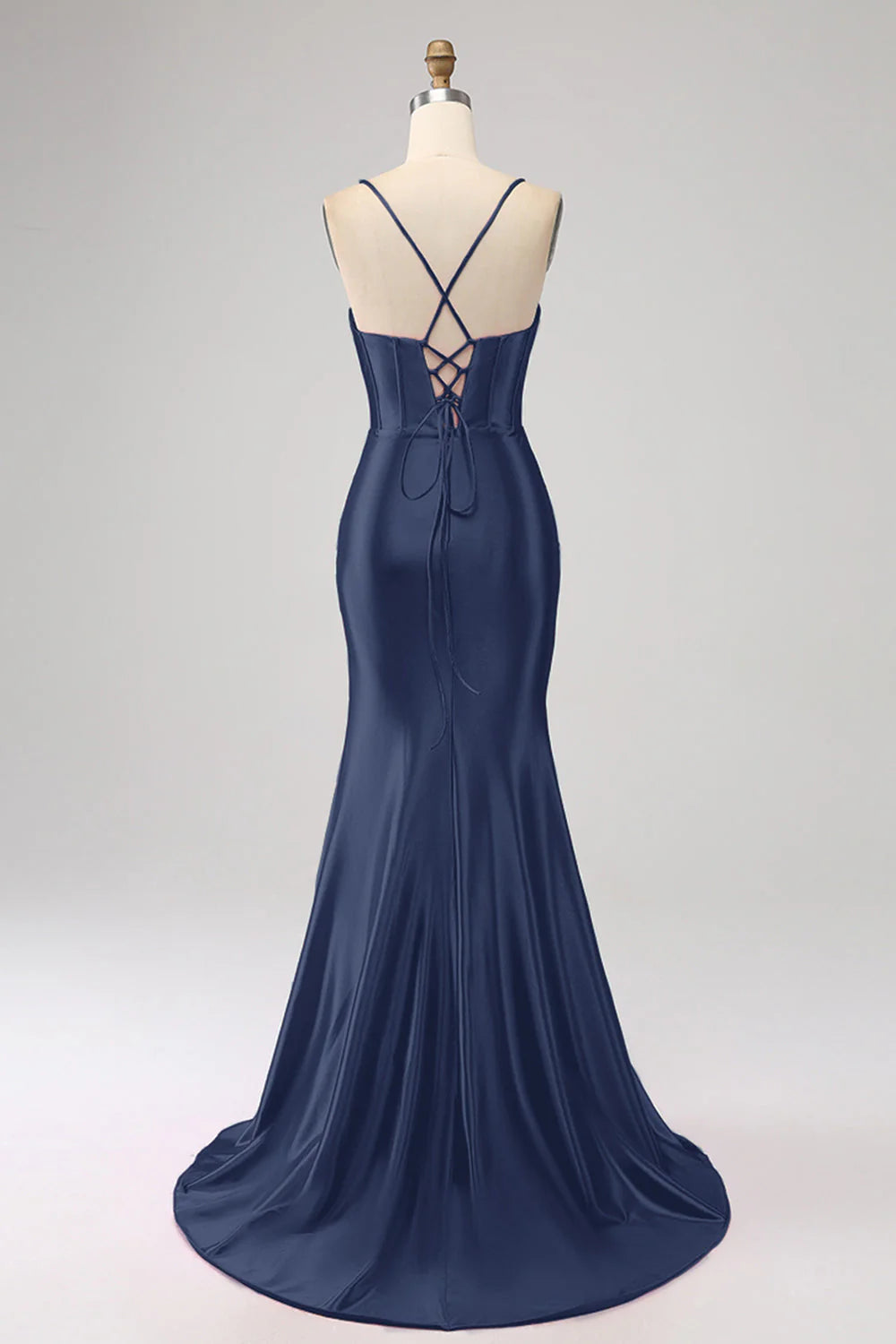 Stunning Mermaid Spaghetti Straps Long Prom Dress