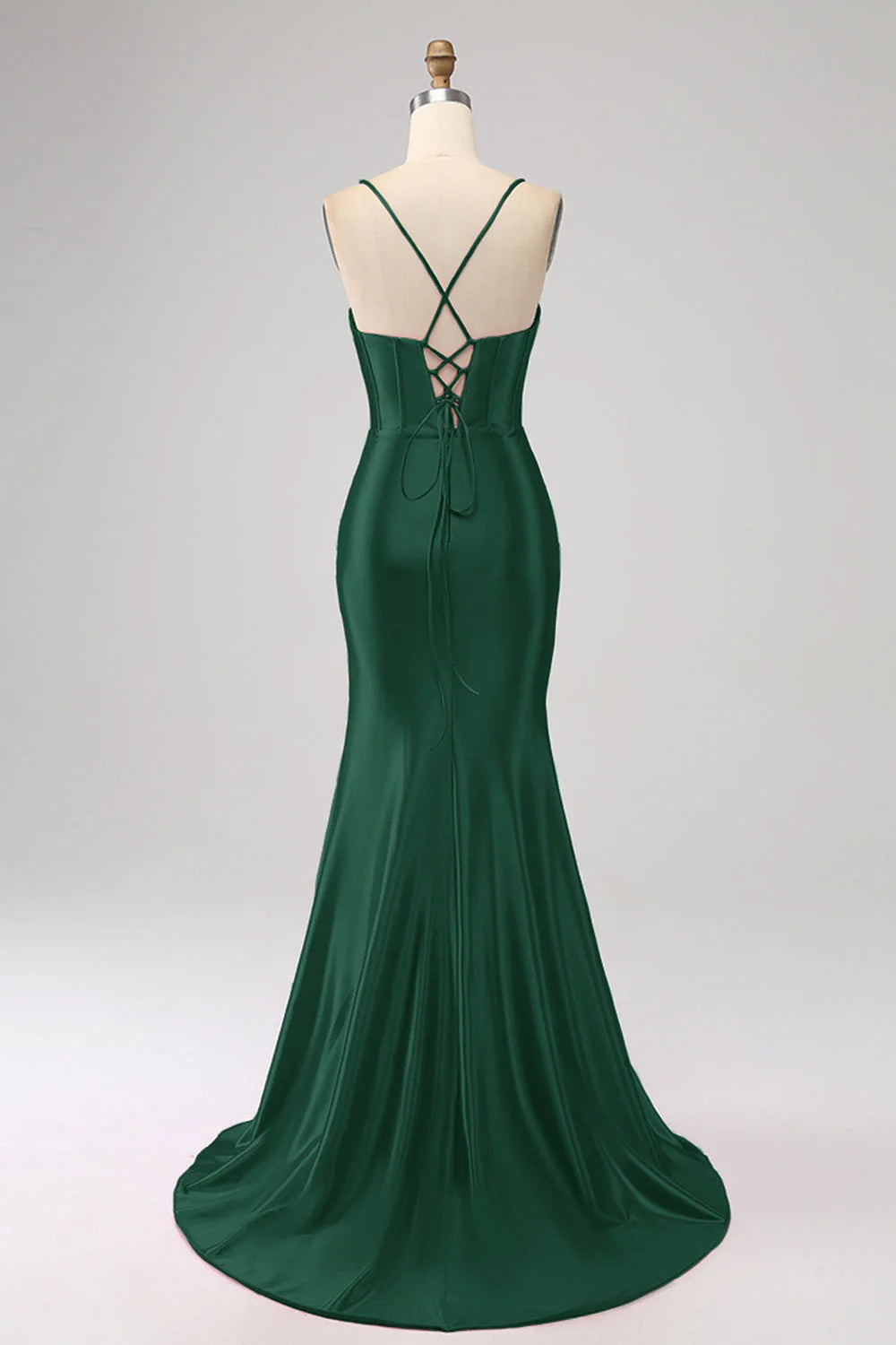 Stunning Mermaid Spaghetti Straps Long Prom Dress