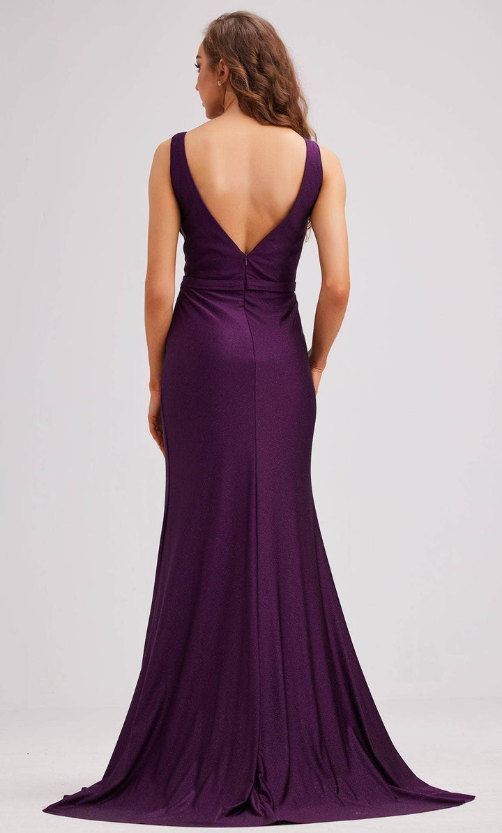 Gowns Evening Dresses/ Glitter Mermaid Sleeveless V-Open Back With High Slit Prom Dress/ Evening Dresses/ Formal Women's Dresses/ Prom Dress Shops
