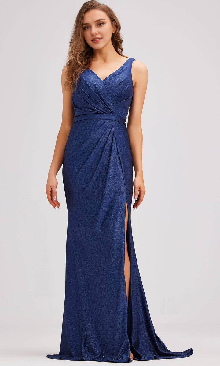 Gowns Evening Dresses/ Glitter Mermaid Sleeveless V-Open Back With High Slit Prom Dress/ Evening Dresses/ Formal Women's Dresses/ Prom Dress Shops