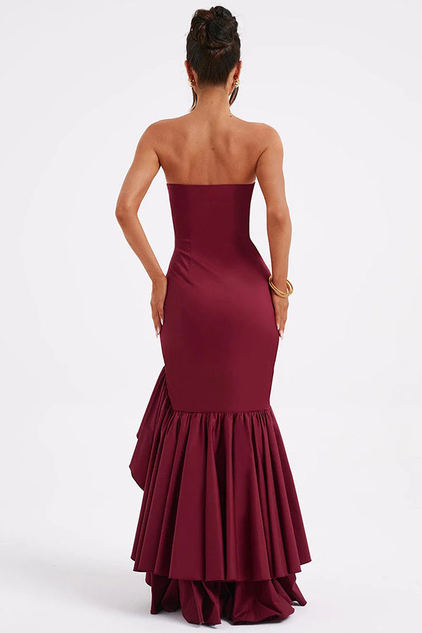 Xuewuba Dress Black Simple Sexy Off-shoulder Slim Fit Irregular Hem Sleeveless Prom Dress