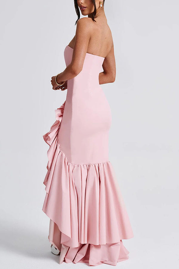Xuewuba Dress Black Simple Sexy Off-shoulder Slim Fit Irregular Hem Sleeveless Prom Dress
