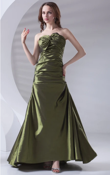 Xuewuba Dress Cute A Line Sweetheart Sparkly Satin Long Prom Dresses with Slit main image 0
