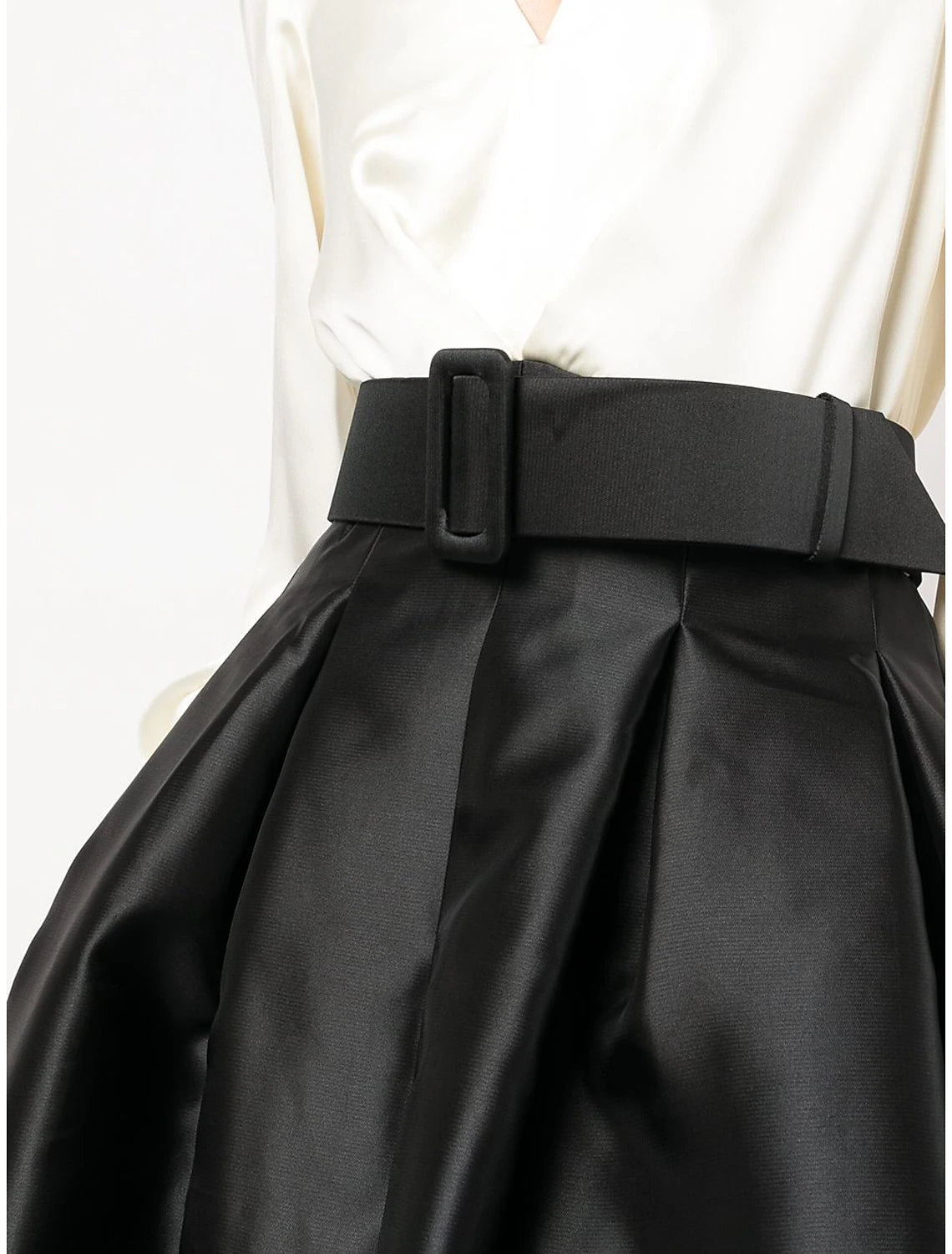 A-Line Evening Gown Party Dress Elegant Dress Formal Wedding Guest Floor Length Short Sleeve V Neck Belt / Sash Satin