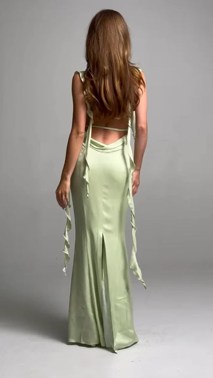 Sheath/Column Strapless Sleeveless Floor-Length Long Prom Dresses