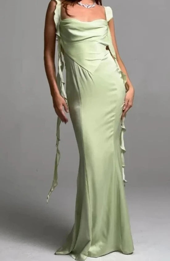 Sheath/Column Strapless Sleeveless Floor-Length Long Prom Dresses