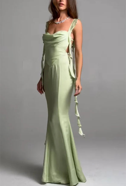 Sheath/Column Strapless Sleeveless Floor-Length Long Prom Dresses