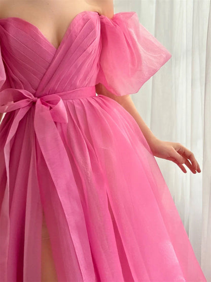 Sweetheart Off-The-Shoulder Floor Length Formal Dress