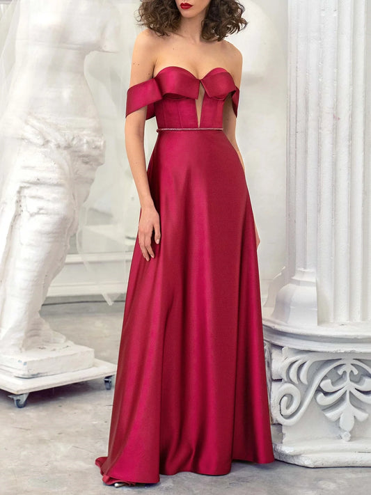 Strapless Sleeveless Floor-Length Evening Dress