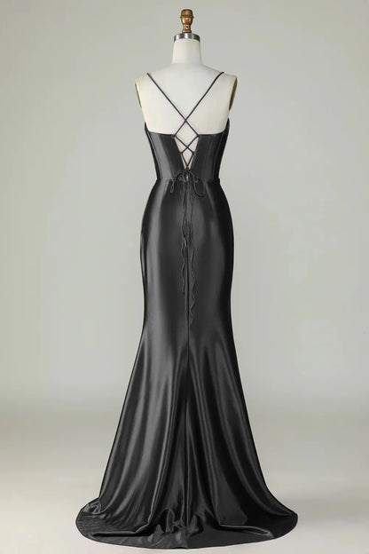 Mermaid Spaghetti Straps Long Prom Dress