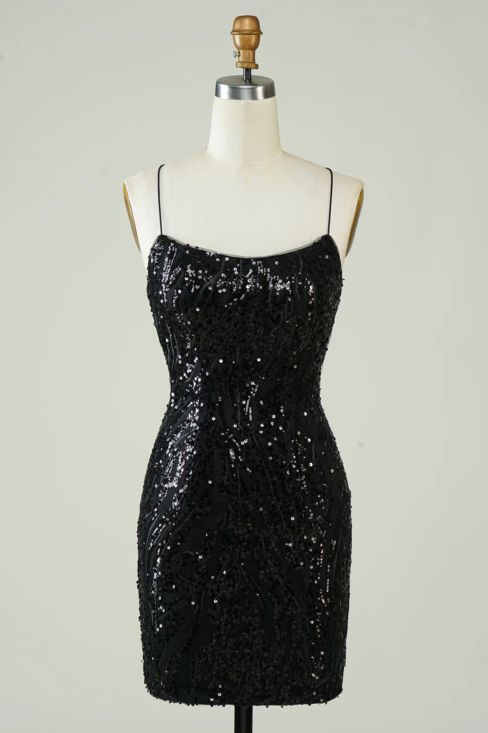 Tight Glitter Short Homecoming Dress With Sequins