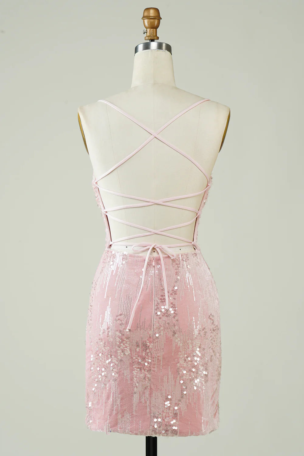 Velvet Tight Glitter Short Pink Homecoming Dress With Sequins