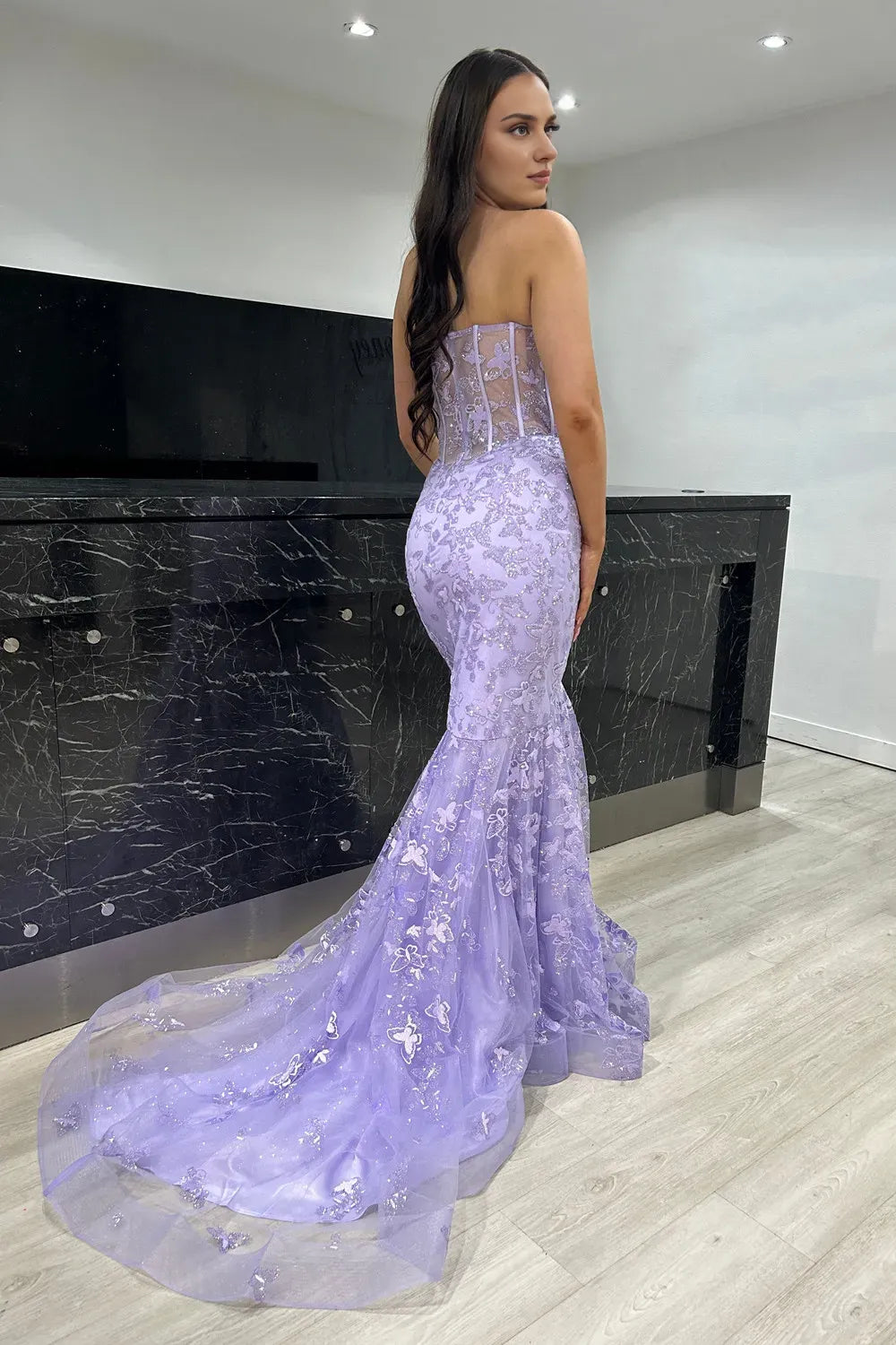 Xuewuba Formal Wear Dresses Gorgeous Mermaid Sweetheart Blue Corset Prom Dress with Embroidery Prom Dresses Stores