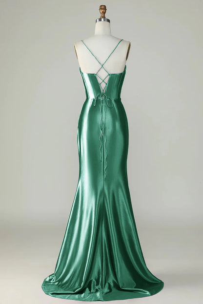Mermaid Spaghetti Straps Long Prom Dress