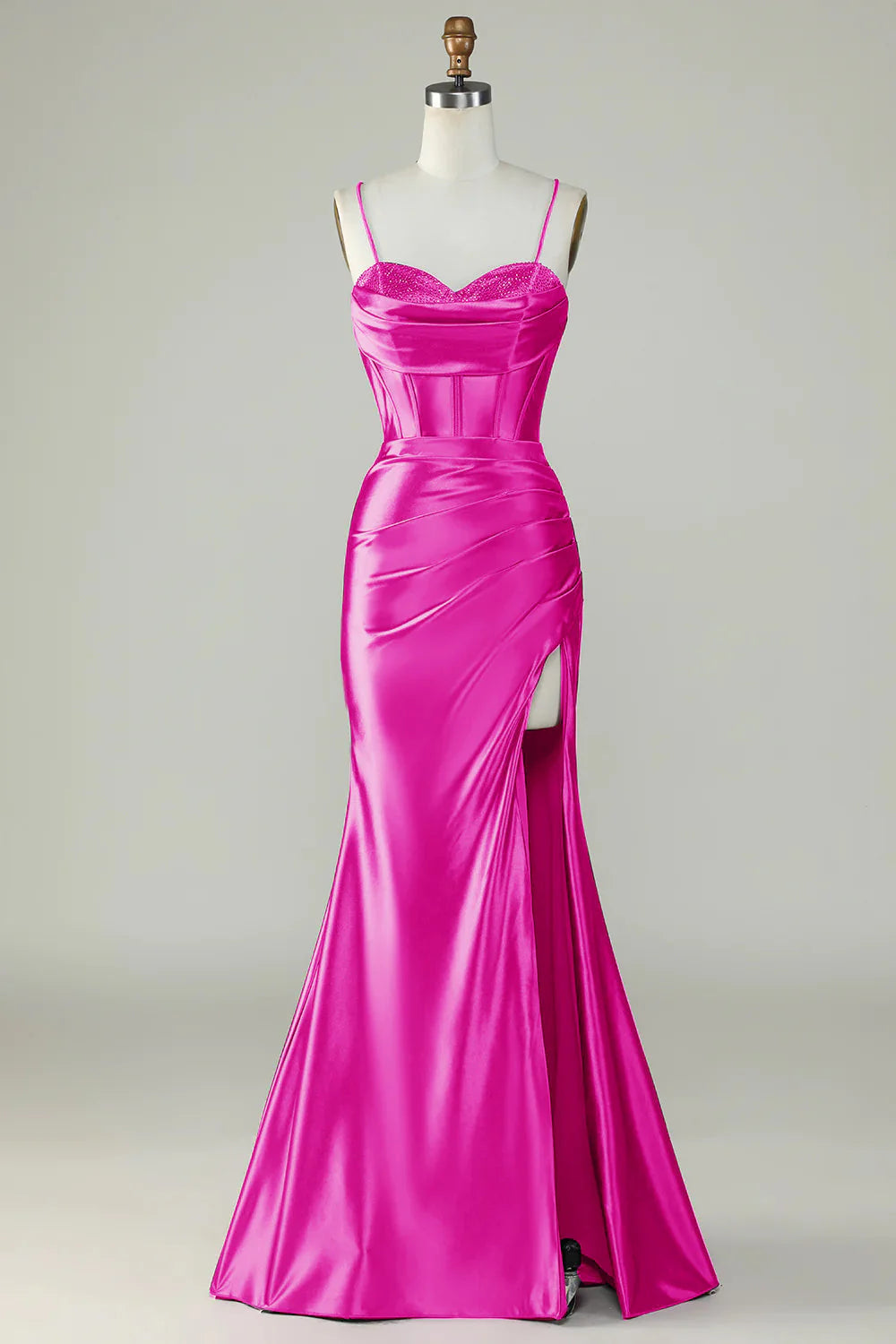Mermaid Spaghetti Straps Long Prom Dress