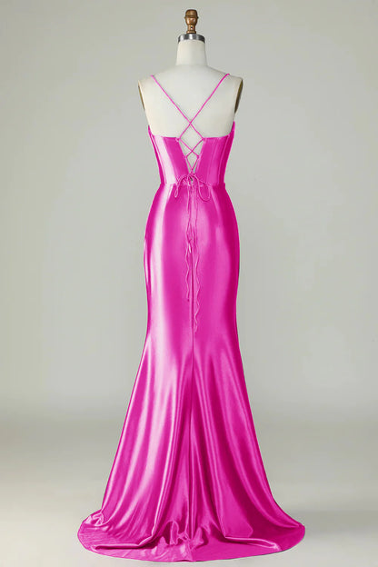 Mermaid Spaghetti Straps Long Prom Dress