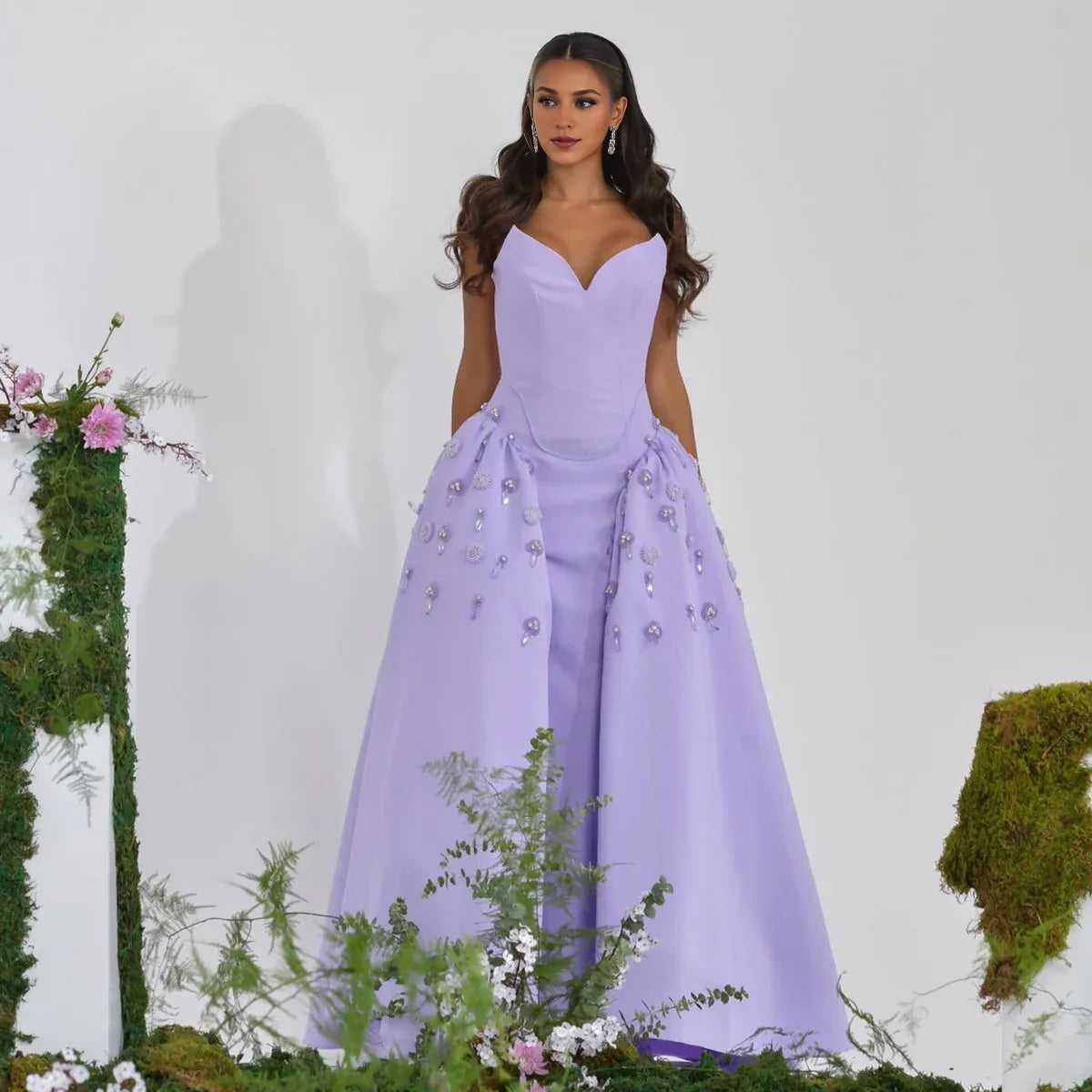 Off-the-Shoulder Pearls Evening Dress A-Line Elegant Sweetheart Women Party Prom Formal Dresses