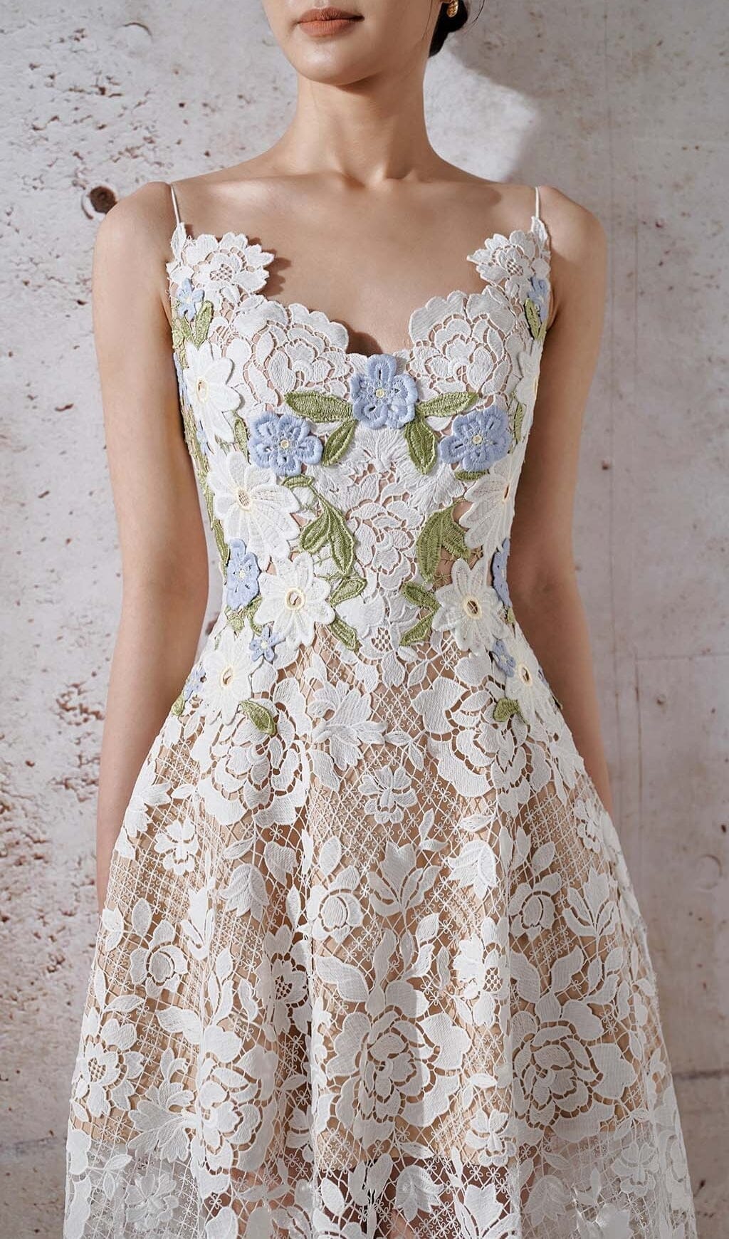 A-line Lace Flower Prom Dress