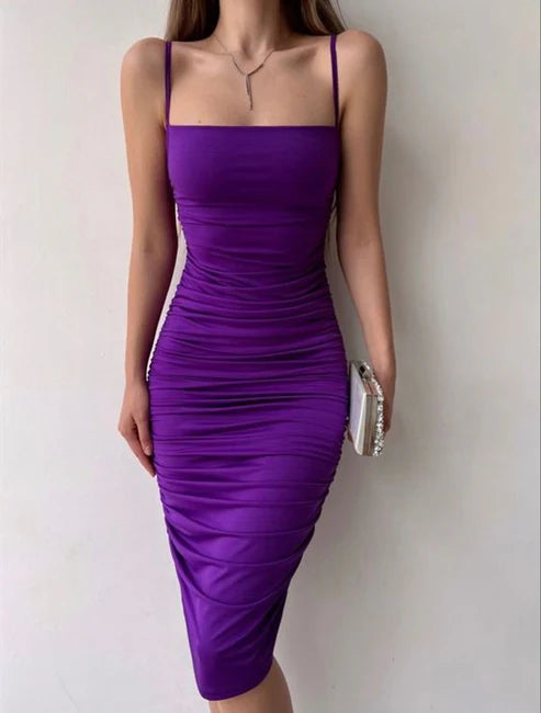 Spaghetti Straps Slim Fit  Prom Dress