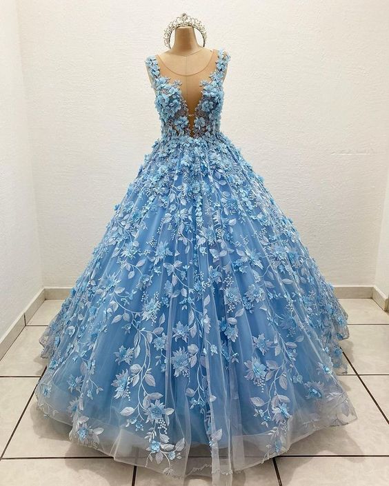 A-Line Formal Gown Long Prom Evening Dress