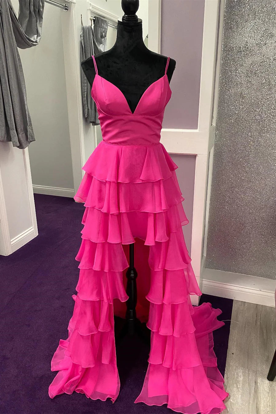 High-low Multi-tiered Prom Dress