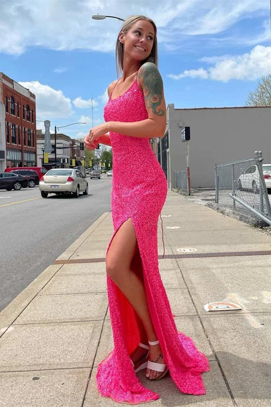 Sequin Mermaid Long Prom Dress