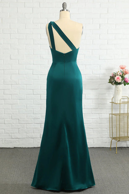 Mermaid One Shoulder Long Bridesmaid Dress