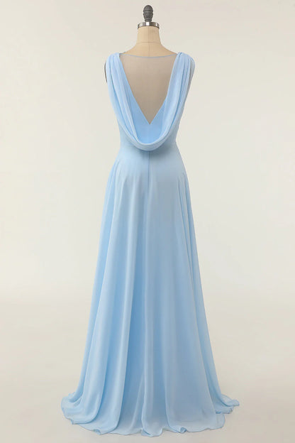 V-Neck Bridesmaid Dress With Ruffle