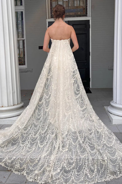 Strapless Mermaid Long Wedding Dress With Train