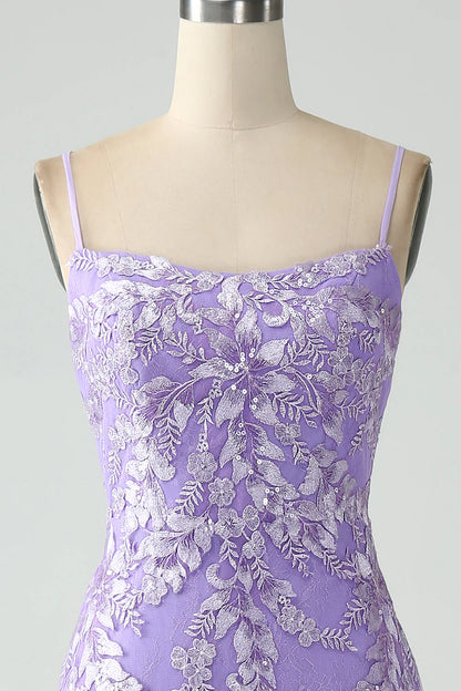 Mermaid Spaghetti Straps Long Prom Dress With Appliques