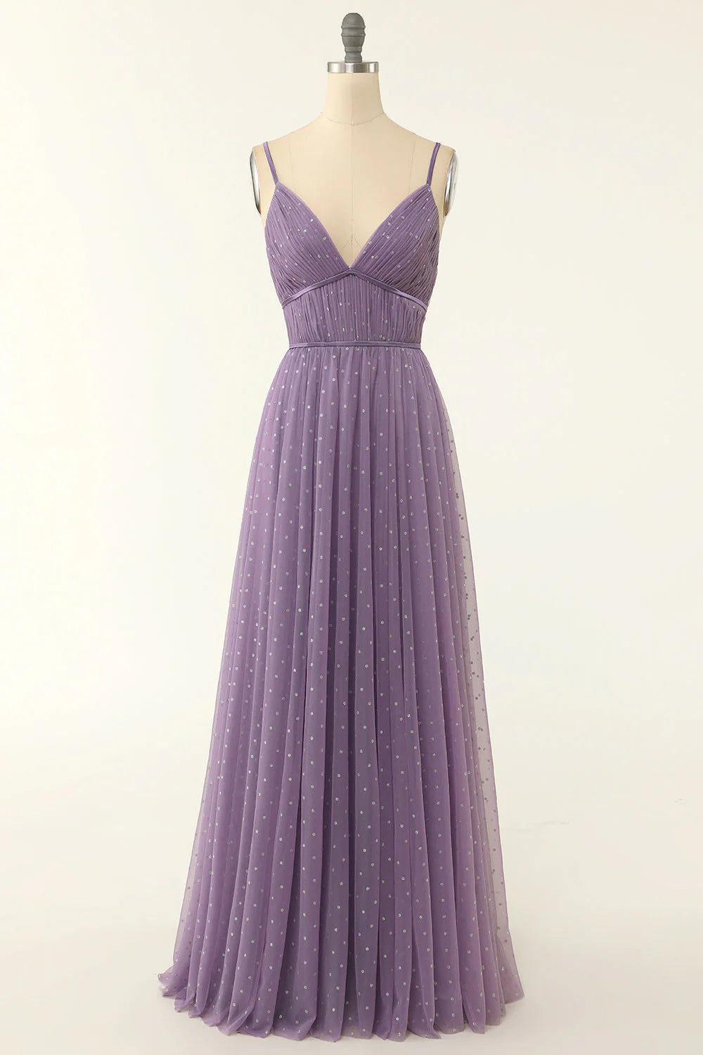 A Line Open Back Long Bridesmaid Dress With Ruffles