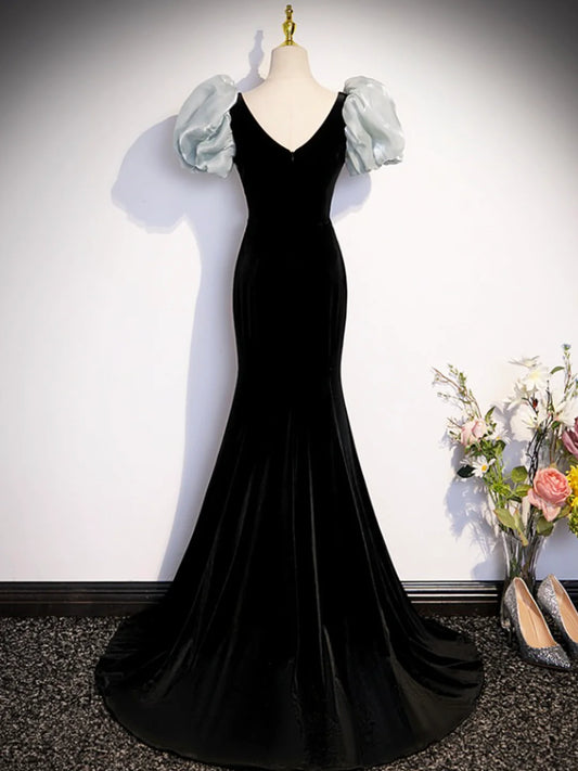 Mermaid Floor-Length Long Prom Dress with Bow