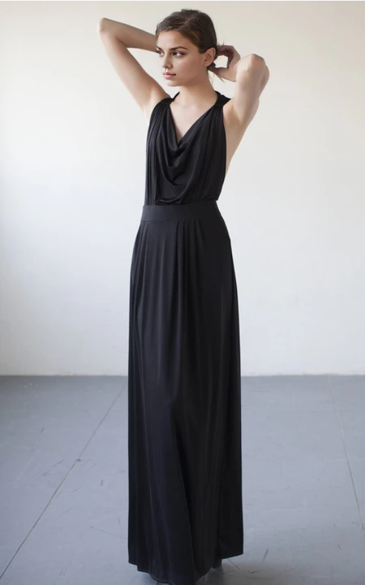 Xuewuba Dress Beautiful A Line Sleeveless Simple Floor-length V-neck Prom Dress Formal Wear Dresses