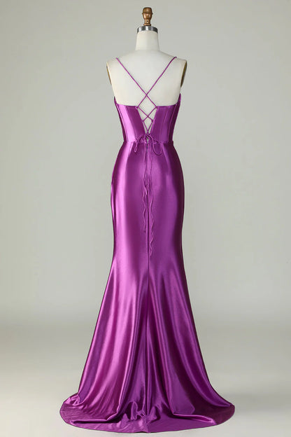 Mermaid Spaghetti Straps Long Prom Dress