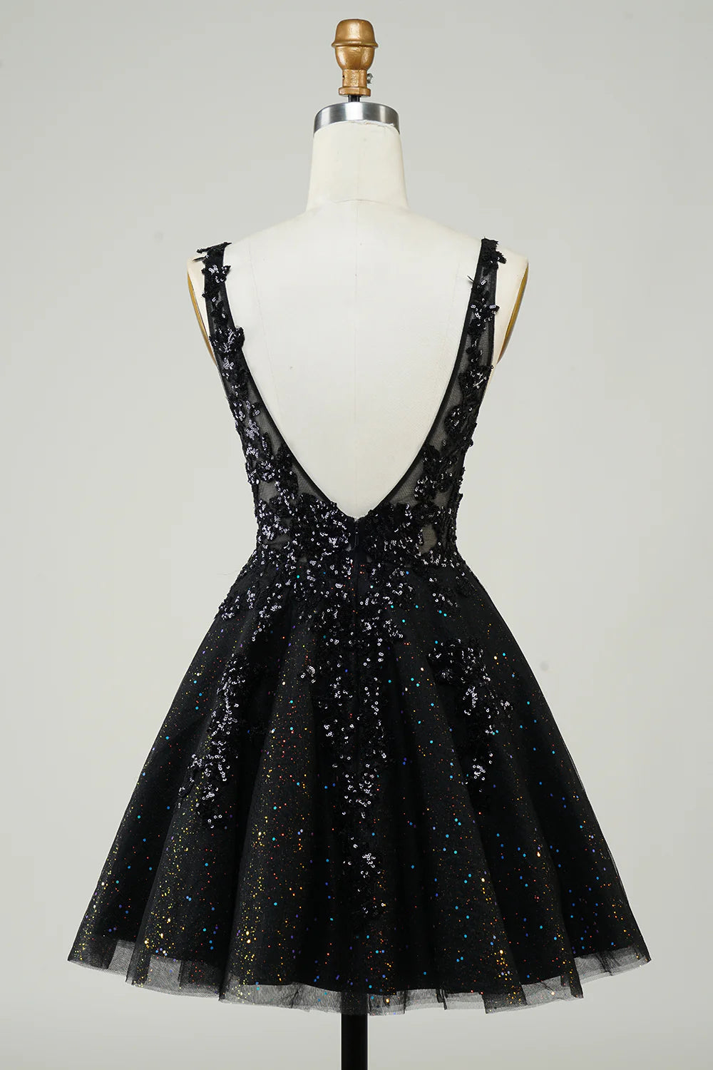 Cute Sparkly Homecoming Dress With Sequins Appliques