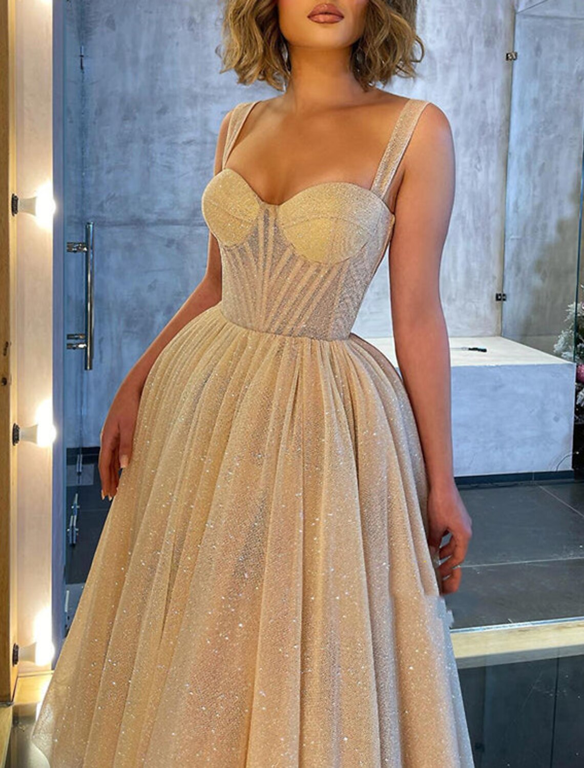 Ball Gown Prom Dresses Corsets Dress Wedding Party Dress Birthday Ankle Length Sleeveless Spaghetti Strap Tulle