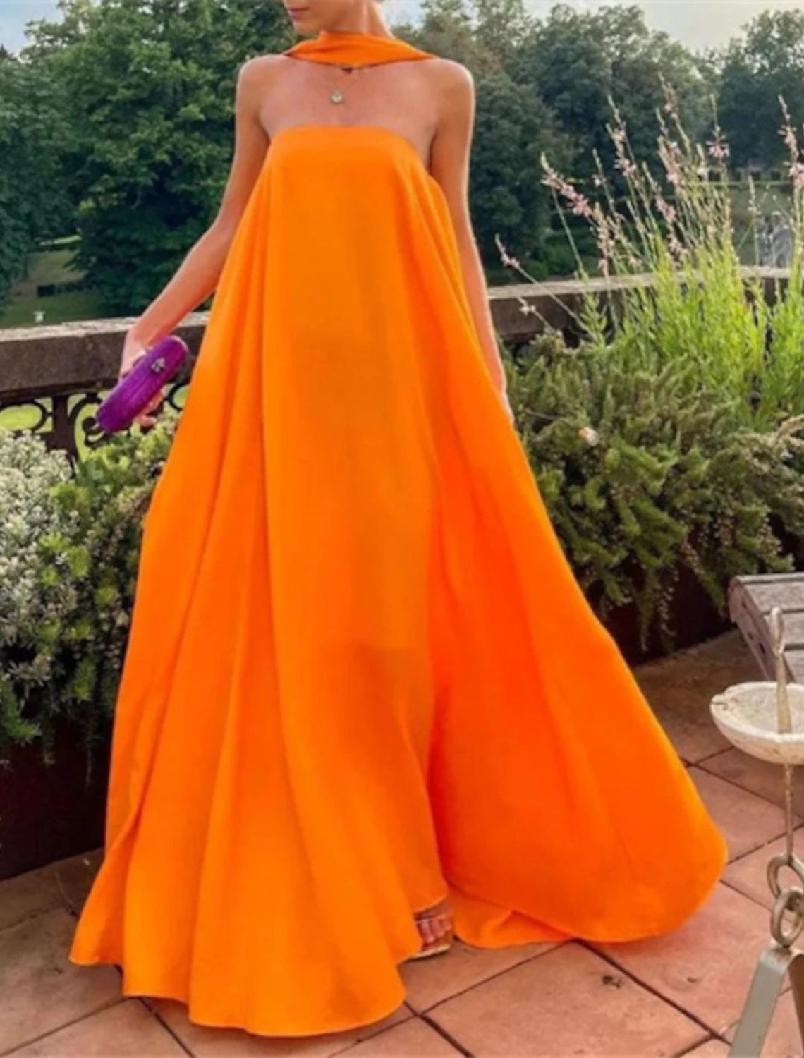 A-Line Evening Gown Fairy Dress Formal Wedding Guest Floor Length Sleeveless Strapless Stretch Chiffon